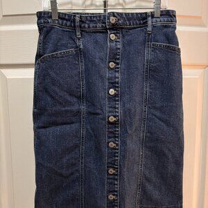 Old Navy Denim Button-Front Skirt | Women’s Size 10 | Classic Blue Jean Skirt